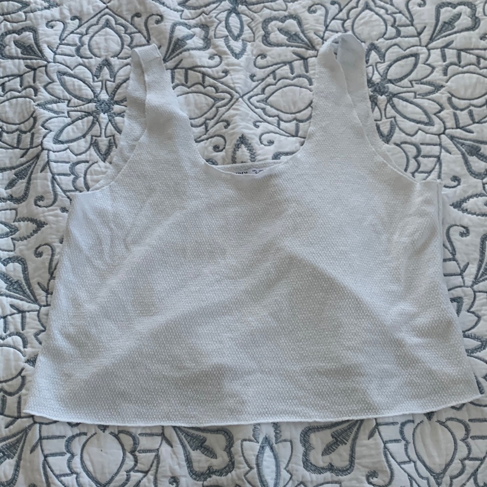 White Zara tank